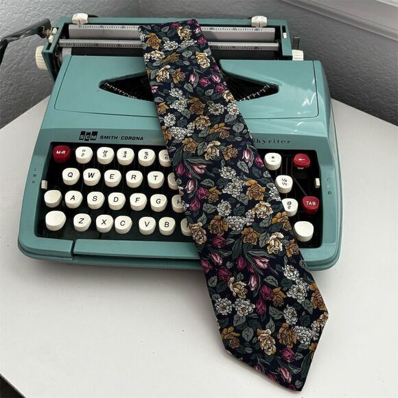 Groomsland Other - Lands End Men's Floral Tie Multicolor Wedding Business Party